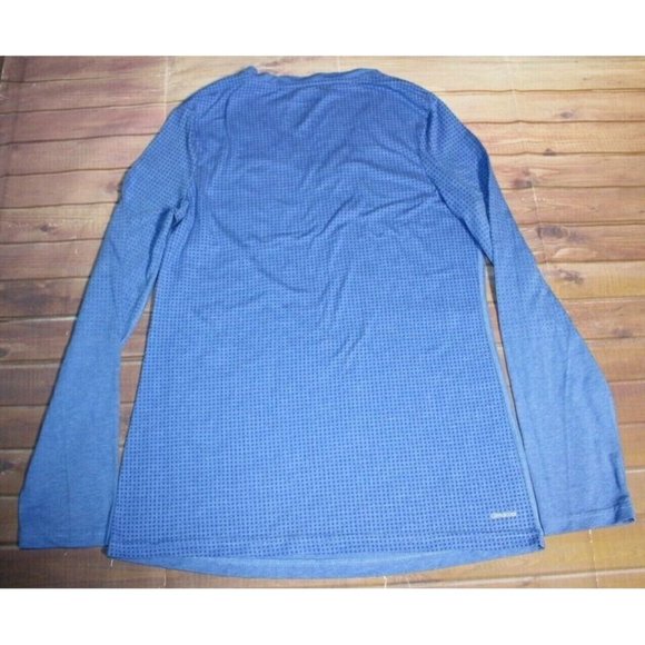 Adidas Climacool Aeroknit Long Sleeve LS Shirt Womens Medium Blue Polka Dot - Picture 2 of 6